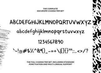 Sacukope Brush Display Typeface Font preview image 2