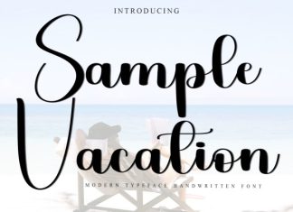 Sample Vacation Font preview image 1
