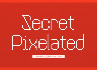 Secret Pixelated Pixelated Font preview image 1