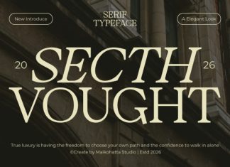 Secth Vought–Luxury Editorial Serif Font preview image 1