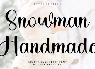 Snowman Handmade Font preview image 1