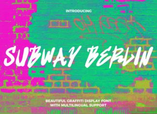 Subway Berlin Street Graffiti Font preview image 1