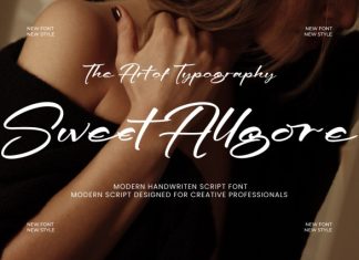 Sweet Allgore Font preview image 1