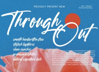 Through Out Font preview image 1