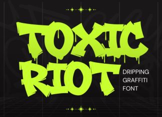 Toxic Riot Graffiti Font preview image 1