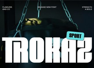Trokaz – Bold Sport Display Font preview image 1