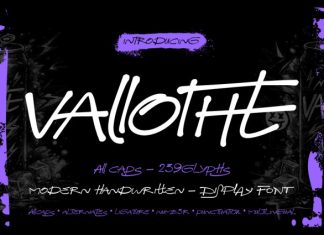 Vallothe – Handwritten Display Font preview image 1