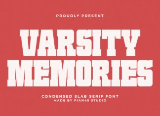 Varsity Memories – Condensed Slab Font preview image 1