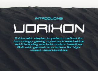 Vorixon Futuristic Display Font preview image 1