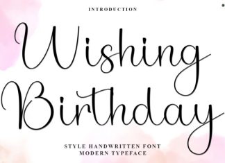 Wishing Birthday Font preview image 1