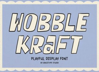 Wobble Kraft Font preview image 1