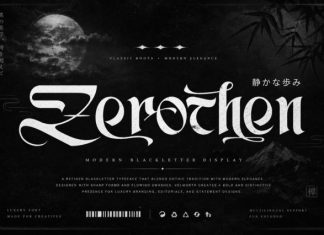 Zerothen Blackletter Font preview image 1