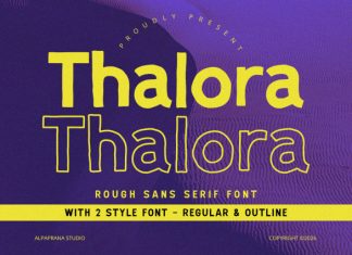 Thalora – Rough Font preview image 1