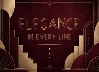 ARVEXA — Art Deco Inline Display Font preview image 2