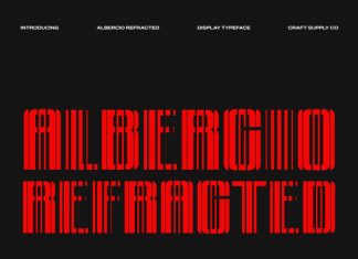 Albercio Refracted Font preview image 1