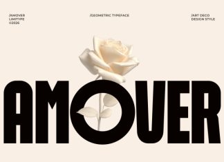 Amover – Bold Geometric Font preview image 1