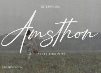 Amsthon – Handwritten Font preview image 1