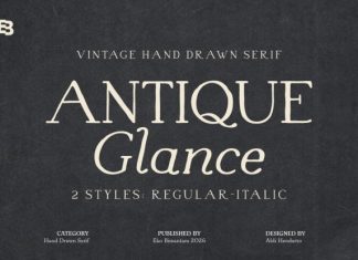 Antique Glance Font preview image 1