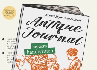 Antique Journal – Modern Handwritten Font preview image 1