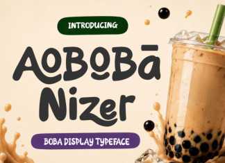 Aoboba Nizer – Boba Display Font preview image 1