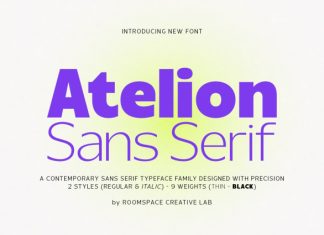 Atelion – Modern Sans Serif Font preview image 1