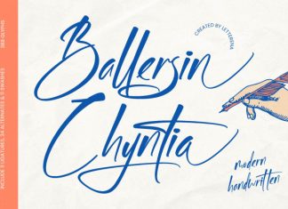 Ballersin Chyntia – Modern Handwritten Font preview image 1