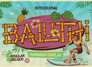 Baluthi – Hawaiian Bamboo Display Font preview image 1