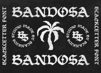 Bandosa – Handmade Blackletter Font preview image 1