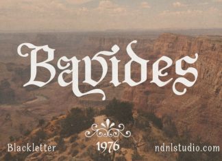 Bavides – Blackletter Font preview image 1