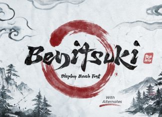 Benitsuki – Display Brush Font preview image 1