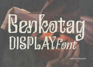 Benkotag – Display Font preview image 1