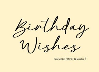 Birthday Wishes Font preview image 1