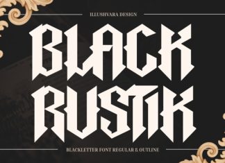 Black Rustik – Blackletter Logo Font preview image 1