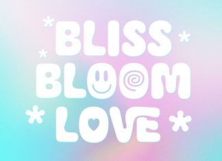 Bliss Bloom Bubbly Cute Typeface Font preview image 1