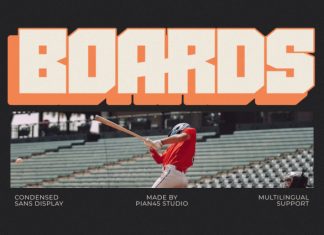 Boards – Condensed Sans Display Font preview image 1