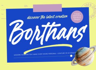 Borthans – Modern Handwritten Font preview image 1
