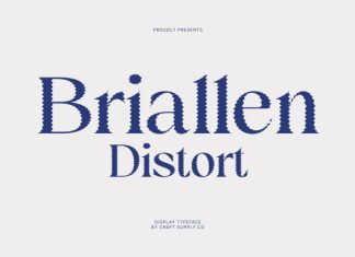 Briallen Distort Font preview image 1
