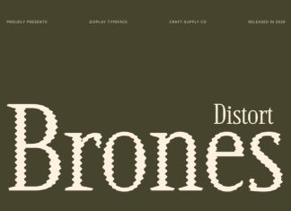 Brones Distort Font preview image 1