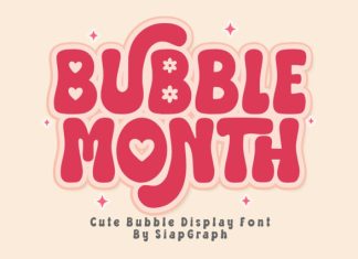 Bubble Month – Cute Bubble Display Font preview image 1