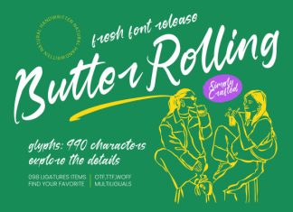 Butter Rolling – Natural Handwritten Font preview image 1
