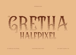 CS Gretha Halfpixel Font preview image 1