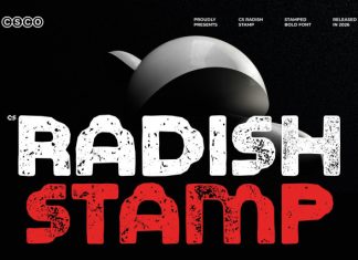 CS Radish Stamp Font preview image 1