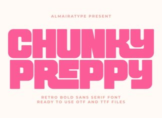 Chunky Preppy Font preview image 1