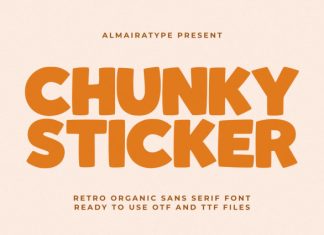 Chunky Sticker Font preview image 1