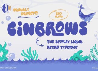 Cinbrows – Liquid Retro Font preview image 1