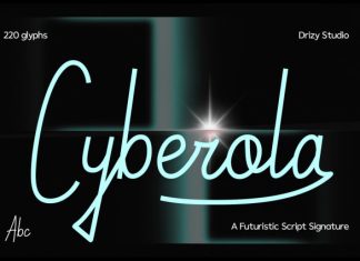 Cyberola – Futuristic Script Font preview image 1
