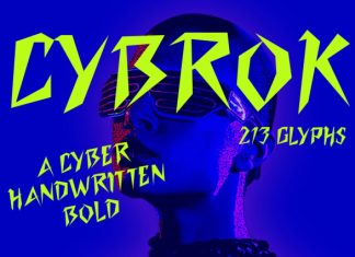 Cybrok – Cyber Handwritten Bold Font preview image 1