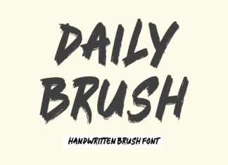 Daily Brush Font preview image 1