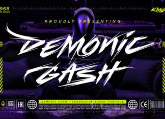 Demonic Gash Typeface Font preview image 1