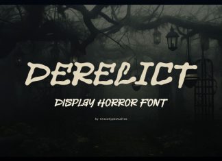 Derelict Display Horror Font preview image 1